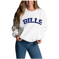 Cuce Women's Chenille Jeweled Sweatshirt - Buffalo Bills