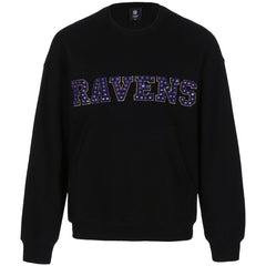 Cuce Women's Chenille Jeweled Sweatshirt - Baltimore Ravens
