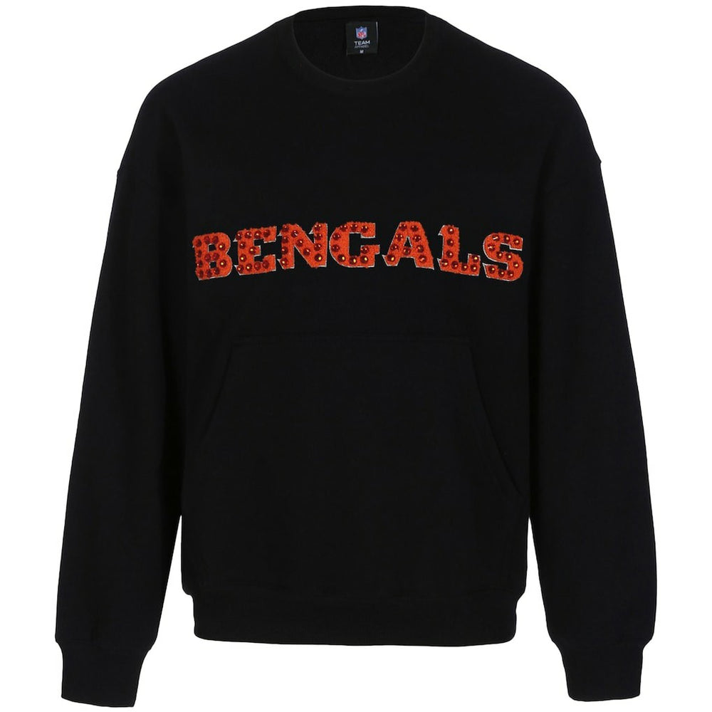 Cuce Women's Chenille Jeweled Sweatshirt - Cincinnati Bengals