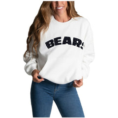 Cuce Women's Chenille Jeweled Sweatshirt - Chicago Bears