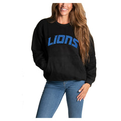 Cuce Women's Chenille Jeweled Sweatshirt - Detroit Lions