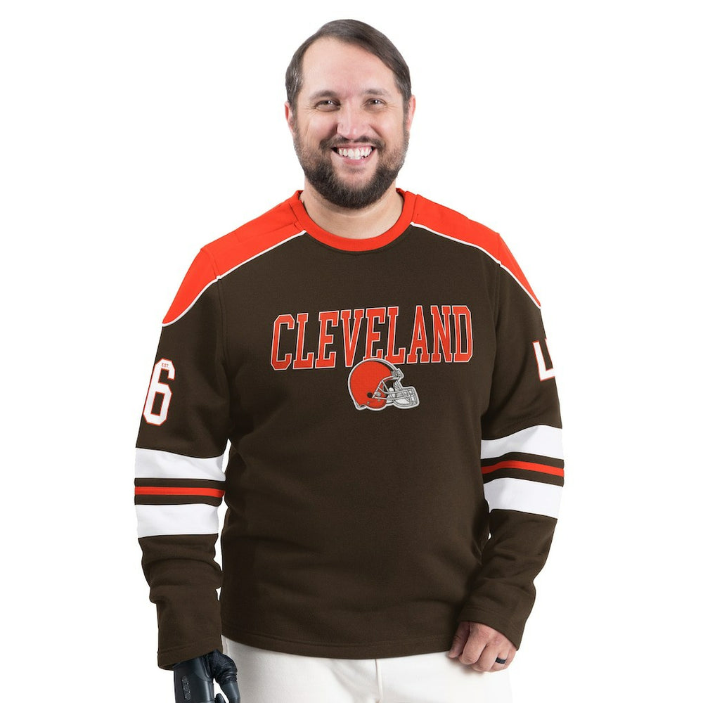G-III Sports by Carl Banks Adaptive Lord Stanley Crewneck Sweatshirt - Cleveland Browns