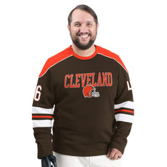 G-III Sports by Carl Banks Adaptive Lord Stanley Crewneck Sweatshirt - Cleveland Browns
