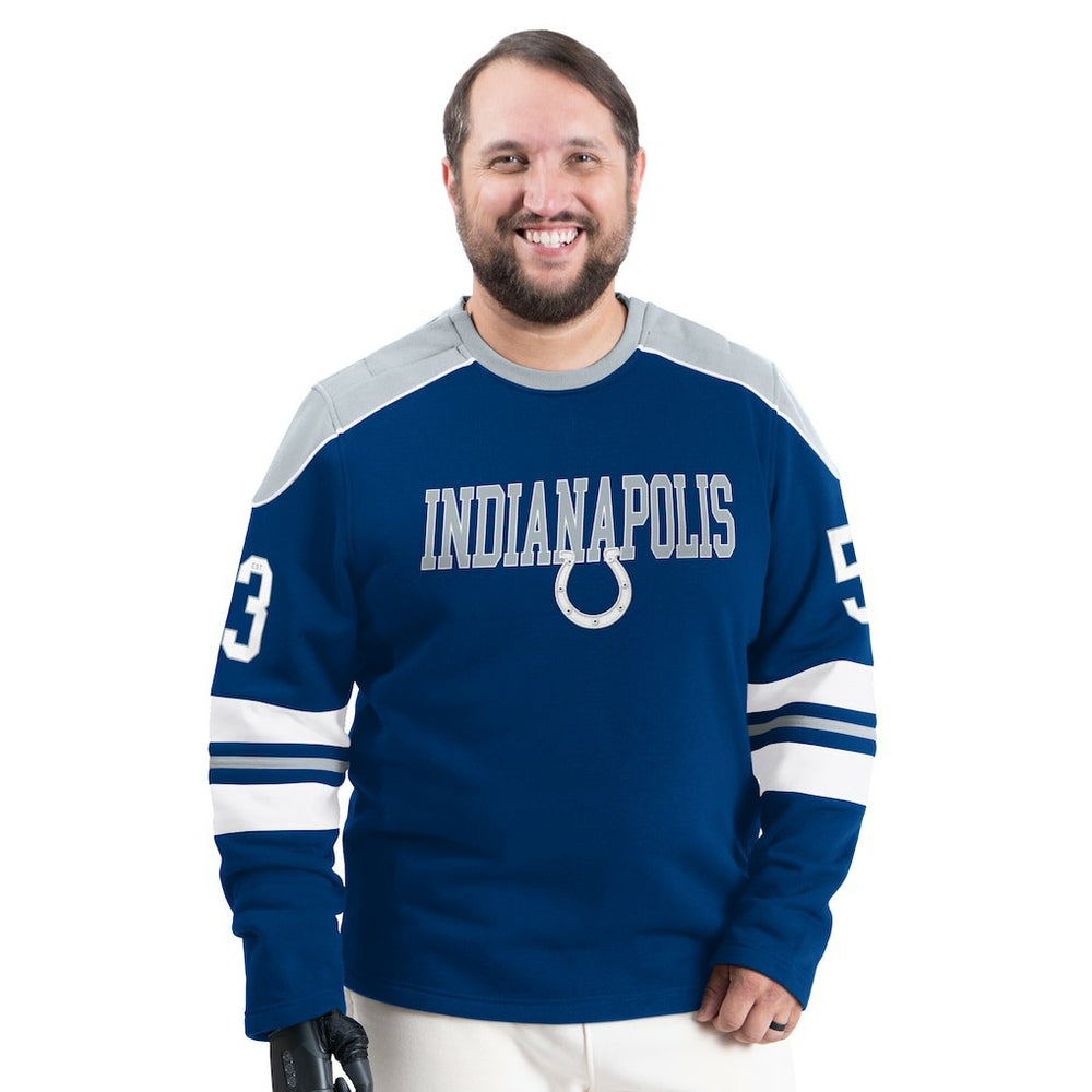 G-III Sports by Carl Banks Adaptive Lord Stanley Crewneck Sweatshirt - Indianapolis Colts
