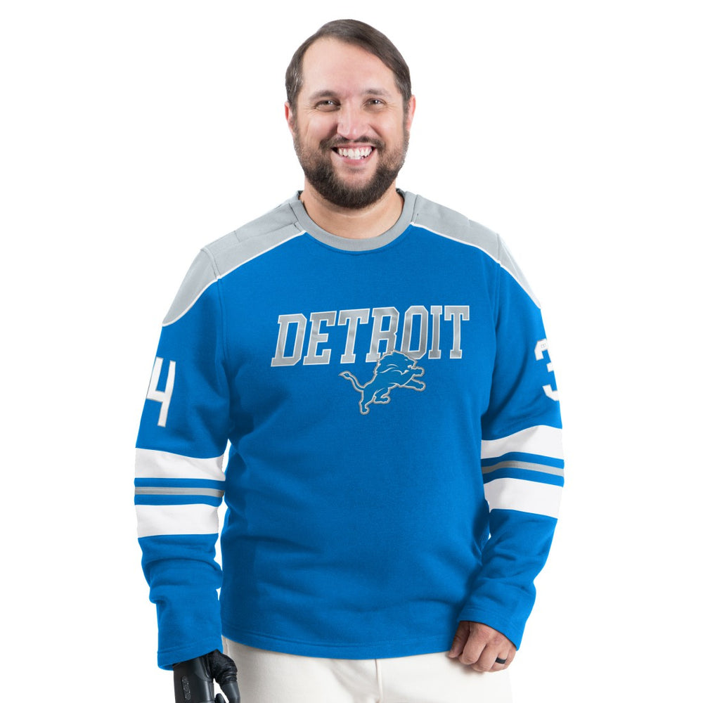 G-III Sports by Carl Banks Adaptive Lord Stanley Crewneck Sweatshirt - Detroit Lions