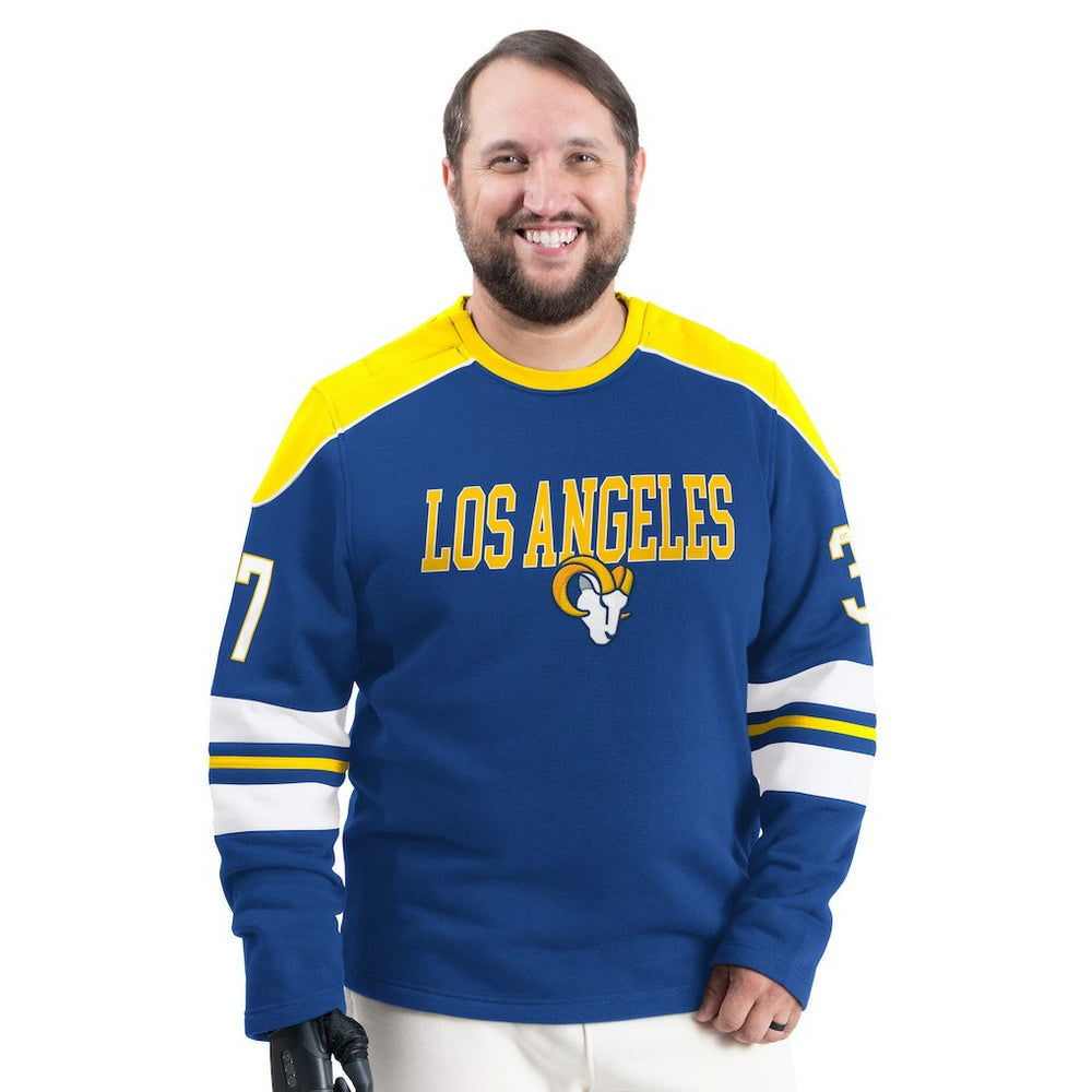 G-III Sports by Carl Banks Adaptive Lord Stanley Crewneck Sweatshirt - Los Angeles Rams