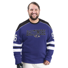 G-III Sports by Carl Banks Adaptive Lord Stanley Crewneck Sweatshirt - Baltimore Ravens