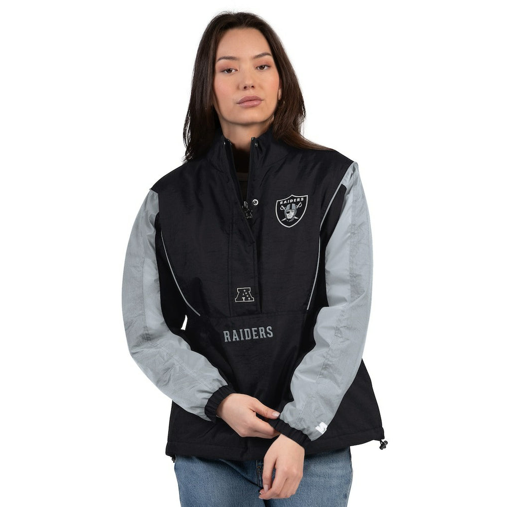 Starter Women's Thursday Night Gridiron Half-Zip Jacket - Las Vegas Raiders