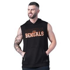 MSX by Michael Strahan Tri-Blend Rebound Sleeveless Hoodie - Cincinnati Bengals