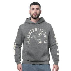 Starter Handoff Vintage Logo Fleece Hoodie Sweatshirt - Indianapolis Colts