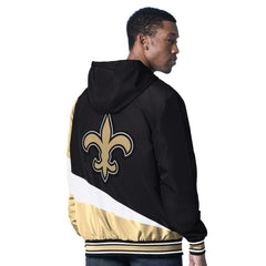 G-III Sports by Carl Banks Dual Threat Reversable Full-Zip Hooded Jacket - New Orleans Saints