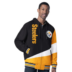 G-III Sports by Carl Banks Dual Threat Reversable Full-Zip Hooded Jacket - Pittsburgh Steelers