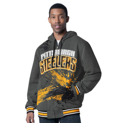 G-III Sports by Carl Banks Dual Threat Reversable Full-Zip Hooded Jacket - Pittsburgh Steelers