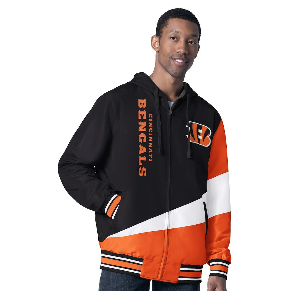 G-III Sports by Carl Banks Dual Threat Reversable Full-Zip Hooded Jacket - Cincinnati Bengals