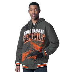 G-III Sports by Carl Banks Dual Threat Reversable Full-Zip Hooded Jacket - Cincinnati Bengals