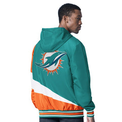 G-III Sports by Carl Banks Dual Threat Reversable Full-Zip Hooded Jacket - Miami Dolphins