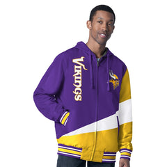 G-III Sports by Carl Banks Dual Threat Reversable Full-Zip Hooded Jacket - Minnesota Vikings