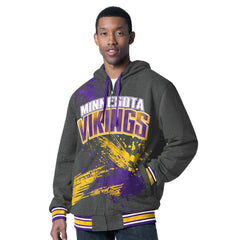 G-III Sports by Carl Banks Dual Threat Reversable Full-Zip Hooded Jacket - Minnesota Vikings