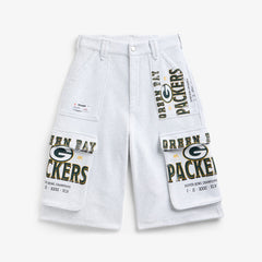 Off Season x NFL Women's Fleece Cargo Shorts - Green Bay Packers