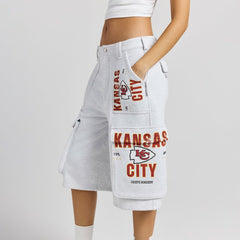 Off Season x NFL Women's Fleece Cargo Shorts - Kansas City Chiefs