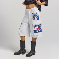 Off Season x NFL Women's Fleece Cargo Shorts - Buffalo Bills