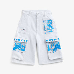 Off Season x NFL Women's Fleece Cargo Shorts - Detroit Lions