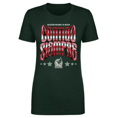 Mexico National Team 500 Level Women's Contigo Siempre Vintage T-Shirt - Green