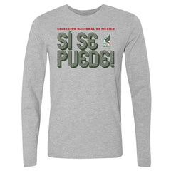 Mexico National Team 500 Level Si Se Puede Inline Bold Long Sleeve T-Shirt - Heather Gray