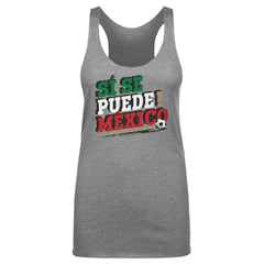 Mexico National Team 500 Level Women's Si Se Puede Tri-Blend Racerback Tank Top - Gray