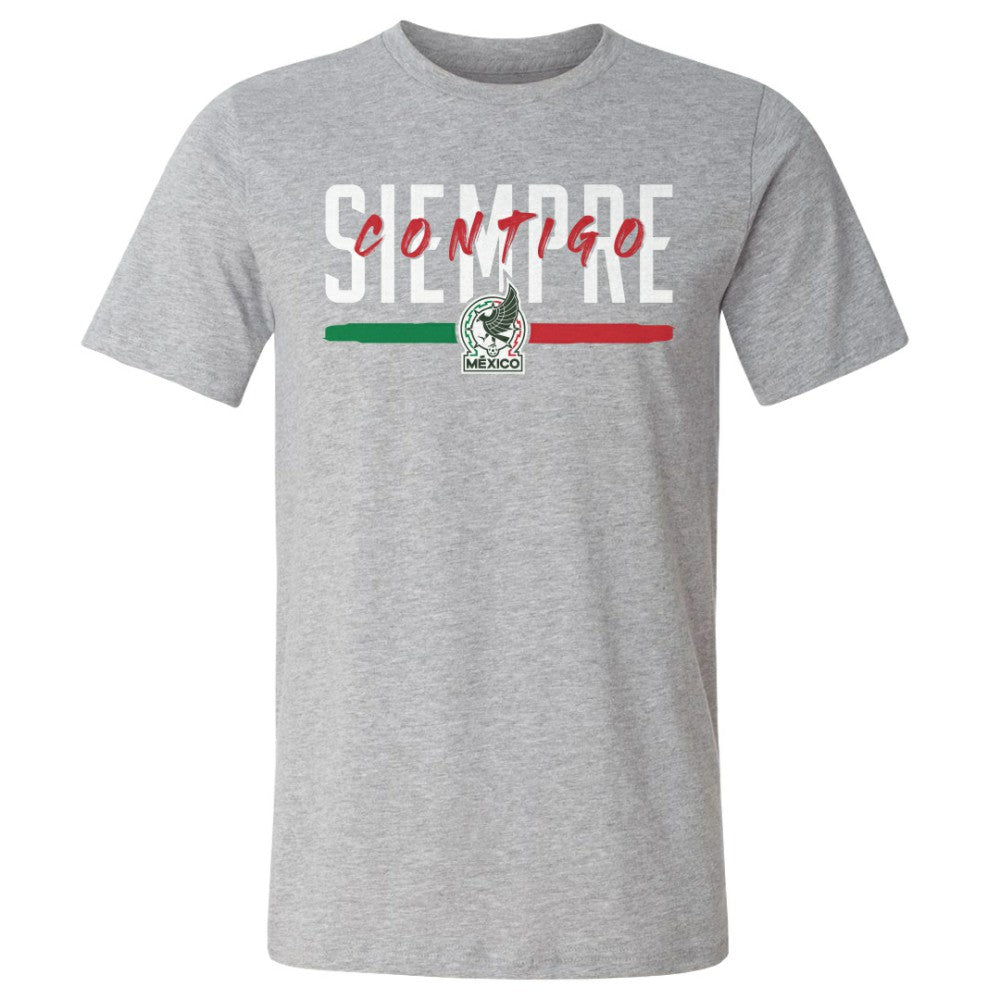 Mexico National Team 500 Level Siempre Contigo Cotton T-Shirt - Heather Gray