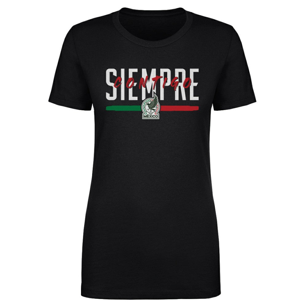 Mexico National Team 500 Level Women's Siempre Contigo T-Shirt - Black
