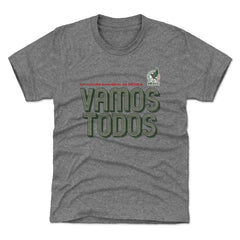 Mexico National Team 500 Level Youth Vamos Todos Inline Bold T-Shirt - Gray