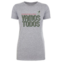 Mexico National Team 500 Level Women's Vamos Todos Inline Bold T-Shirt - Heather Gray
