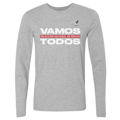 Mexico National Team 500 Level Vamos Todos Long Sleeve T-Shirt - Heather Gray