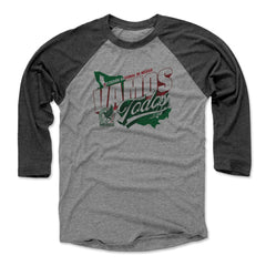 Mexico National Team 500 Level Vamos Todos Country 3/4-Sleeve Tri-Blend Baseball T-Shirt - Black/Heather Gray