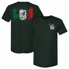 Mexico National Team 500 Level Grunge Flag Premium Tri-Blend T-Shirt - Dark Green