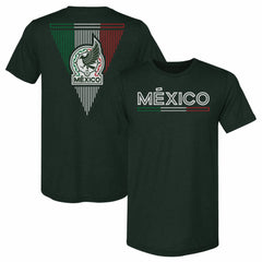 Mexico National Team 500 Level Inline Premium Tri-Blend T-Shirt - Dark Green