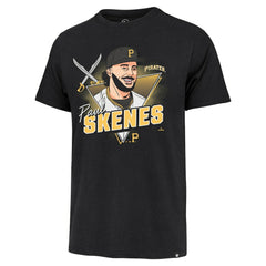 MLB Paul Skenes Pittsburgh Pirates '47 Player Caricature Franklin T-Shirt