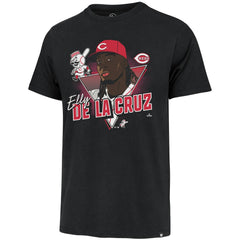 MLB Elly De La Cruz Cincinnati Reds '47 Player Caricature Franklin T-Shirt