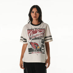 The Wild Collective Women's Vintage Drop Shoulder Oversized Boyfriend T-Shirt - Arizona Cardinals