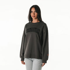 The Wild Collective Women's Rock Crystal Oversized Crewneck Sweatshirt - Washington Commanders