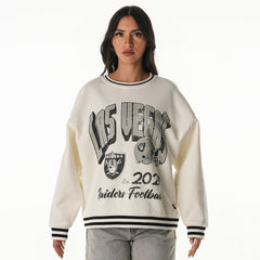 The Wild Collective Women's Oversized Vintage French Terry Sweatshirt - Las Vegas Raiders