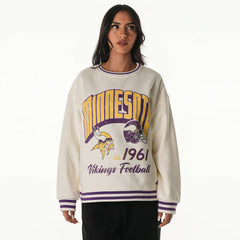 The Wild Collective Women's Oversized Vintage French Terry Sweatshirt - Minnesota Vikings