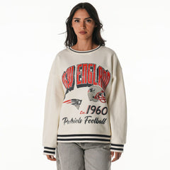 The Wild Collective Women's Oversized Vintage French Terry Sweatshirt - New England Patriots