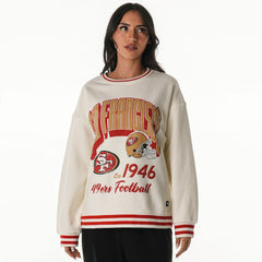 The Wild Collective Women's Oversized Vintage French Terry Sweatshirt - San Francisco 49ers