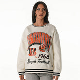 The Wild Collective Women's Oversized Vintage French Terry Sweatshirt - Cincinnati Bengals