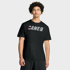 NHL Black Carolina Hurricanes Fanatics Play Distressed Wordmark Stadium Slub T-Shirt