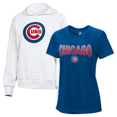 MLB Chicago Cubs G-III 4Her by Carl Banks Women's T-Shirt and Hoodie Combo Pack