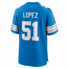 Roy Lopez Team Game Jersey - Detroit Lions