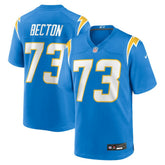 Mekhi Becton Team Game Jersey - Los Angeles Chargers